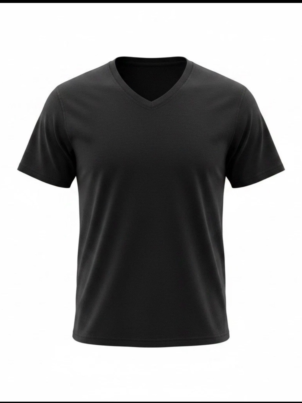Matix Black V-Neck T-Shirt Mens Large Short Sleeve Cotton NWT
